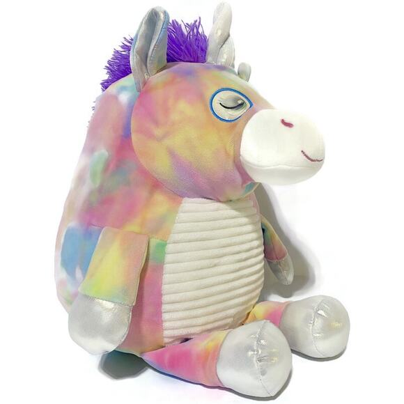 Hug Fun Unicorn Plush 16" Tall With Halo Winking Eyes Pink Pastels - Picture 2 of 8